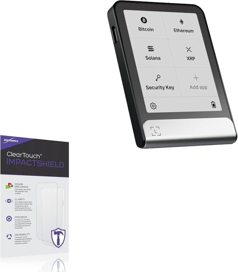 BoxWave Screen Protector Compatible with Ledger Flex - ClearTouch ImpactShield (2-Pack), Impenetrable Screen Protector Flexible Film - Image 1